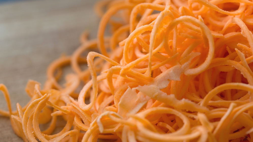 Buffalo Chicken Alfredo with Sweet Potato Pasta