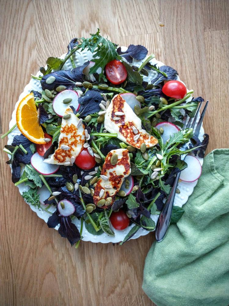 Halloumi Salad with Orange Vinaigrette