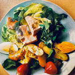 Beet, Potato Salmon Salad with Dill Dressing