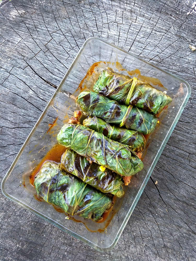 BBQ Black Eyed Pea Collard Rolls