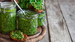 Basil Pesto and Pesto Miso Yogurt Dressing