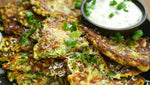 Parsnip Fritters with Garlic Yogurt Sauce