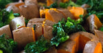 Roasted Sweet Potato & Butter Beans with Massaged Kale