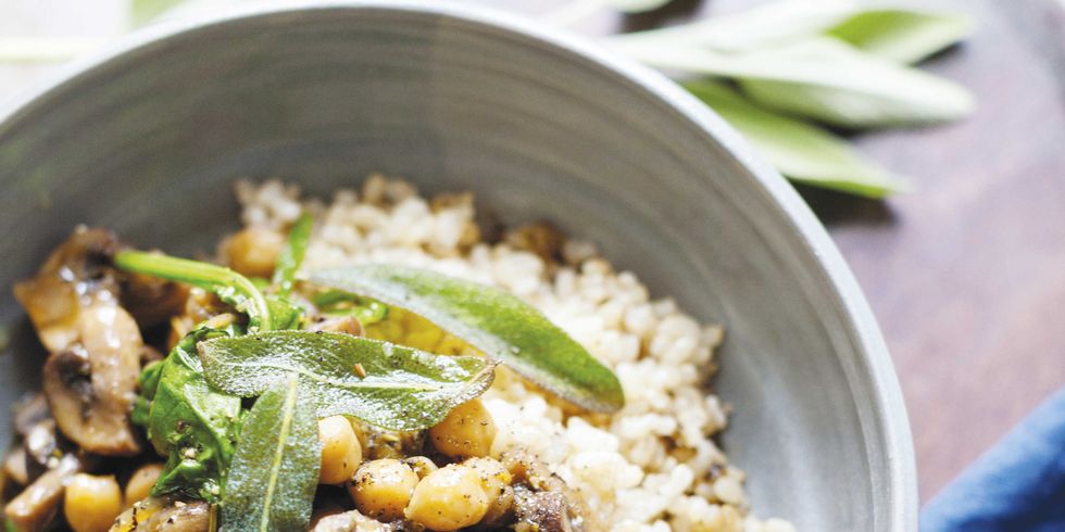 Warming Chickpea Mushroom Ragout with Crispy Sage