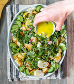 Roasted Sugardrop Radish and Potato Salad with Mint and Lemon Caper Dressing