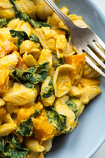 Vegan Smoky Butternut Squash Sauce with Pasta & Greens